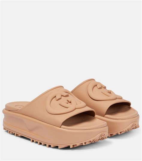 gucci platform slides rubber|gucci slides women's selfridges.